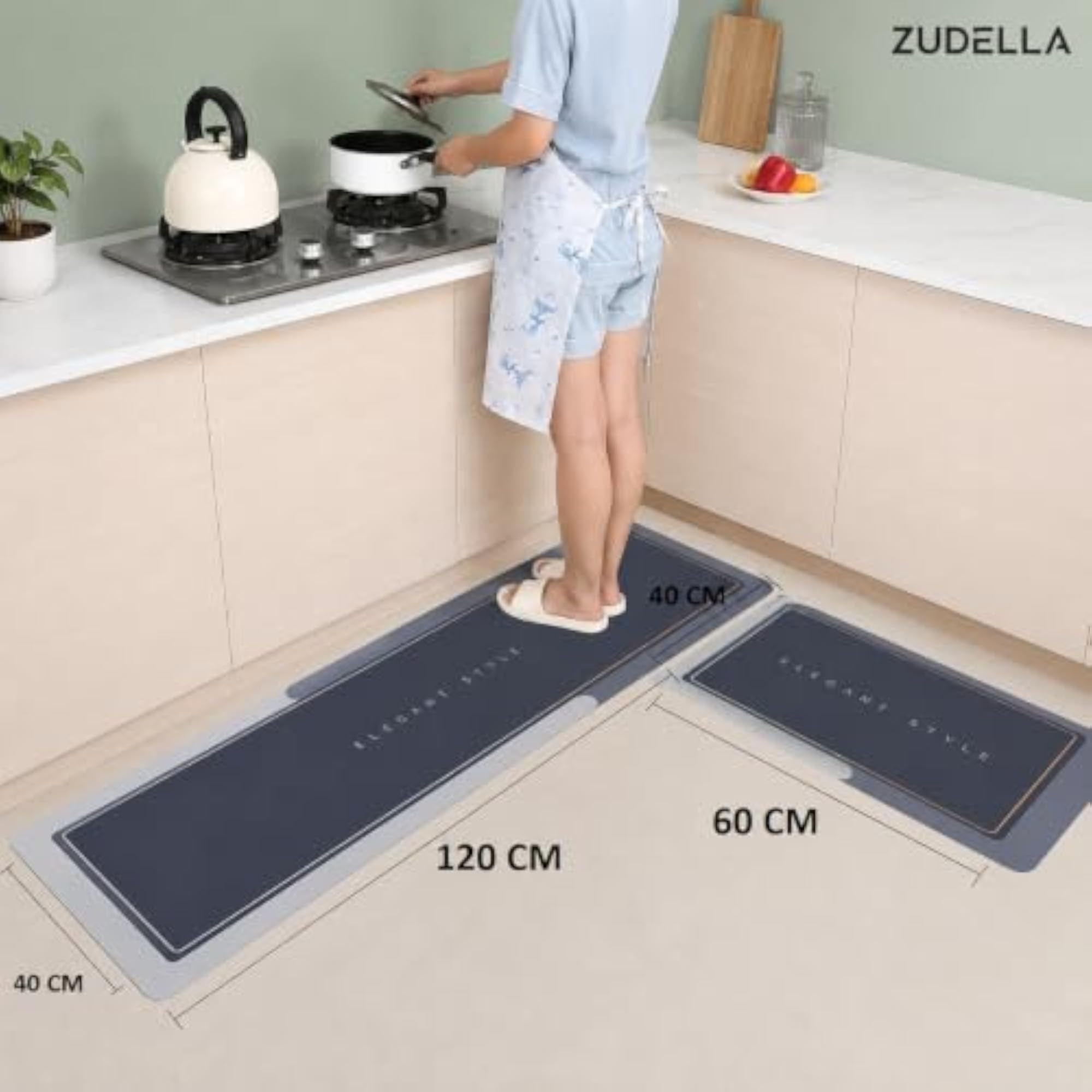 Rubber Kitchen Mats, Anti-Fatigue Floor Mat Set