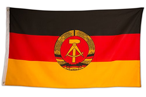 Bundes- und Länderflagge aus wetterfestem Material mit Metallösen, Outdoor Fahne & Flagge (DDR) 150x90cm