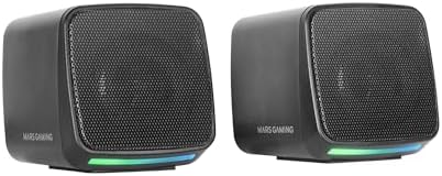 MARSGAMING MS-PRO Altoparlanti PC 10W RGB - Audio Potente Per Gaming, Con Luci Dinamiche E Jack 3.5mm
