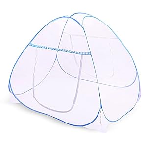 Klamboe voor tweepersoonsbed en eenpersoonsbed XXL – 2 m x 1,8 m x 1,5 m (wit, pop-up) Opvouwbaar klamboe voor op reis…