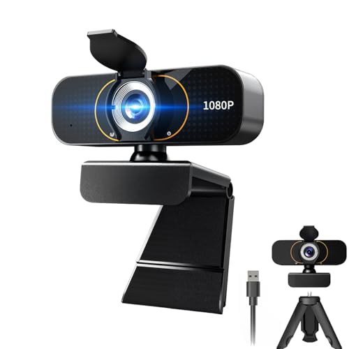 Webcam 1080p with Built-in Microphone and Tripod