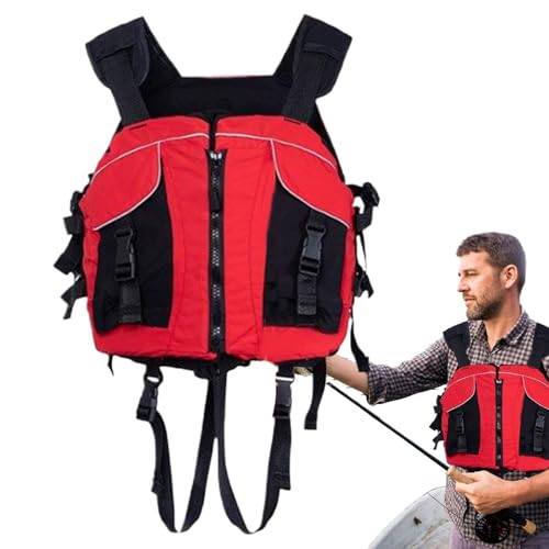 Chaleco Salvavidas para Adultos   Chaqueta Flotante de Seguridad para el Agua al Aire Libre | Nailon de Alta flotabilidad Ajustables, Hebillas de liberación rápida, diseño Ligero y transpi