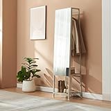 [en.casa] Specchio a Figura Intera con Appendiabiti Stand Porta Abiti Specchio Rettangolar...