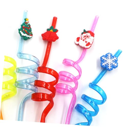 NUOBESTY 10 pitillos desechables con diseño espiral para fiesta miniatura 2