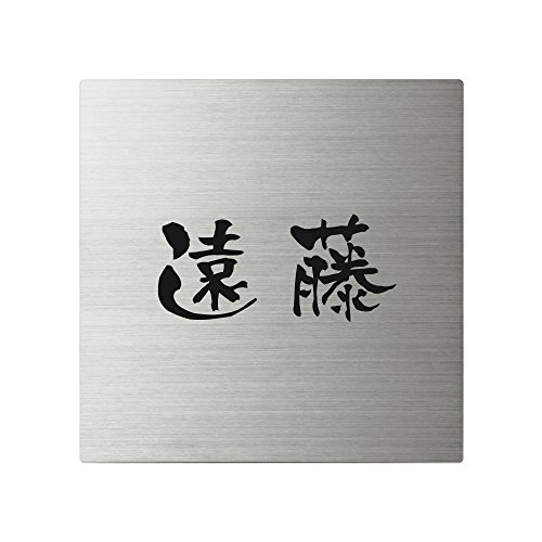 丸三タカギ ネームプレート 彫り込み済表札 スクアド SQ-S-1-3-遠藤 彫り込み名字: 遠藤 【完成品】