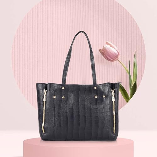 Image of DANIEL CLARK Crocodile Pattern Tote Bag for Womens, Big Purses And Handbag Ladies Big Shoulder Bag