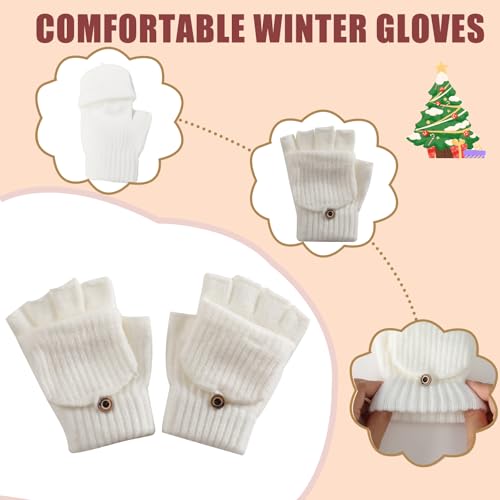 Kids Winter Beanie Hat Gloves Scarf Set, for 1-6 Years Old Toddler Baby Girls Boy Warm Fleece Lining3