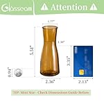 Glasseam Brown Glass Bud Vase: Small Set of 12 Mini Vases for Centerpieces, Flowers, Wedding Table, Dining Room Decoration - Modern Minimalist Cute Decorative Decor - Image 2