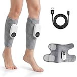 Cordless Leg Massager with Heat & Air Compression, Rechargeable Calf Massager for Circulation & Pain Relief, 3 Massage Modes, 3 Intensity Levels, Adjustable Wrap, Portable Foot & Leg Therapy