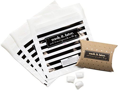 Wash. It. Later. Soak and Save Bags - All Natural Liquid Tight Garment Bags for Pre-Soaking Clothes On-The-Go, Ideal for Baby Blowouts, Wet Messes, Travel, Baby Shower Gifts - 1 Pack (3 Bags)