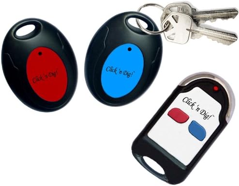 Click 'n Dig! Key Finder. 2 Receivers. Wireless RF Item Locator Remote Control, Pet, Wallet, Keyfinder. (Free Extra Batteries).
