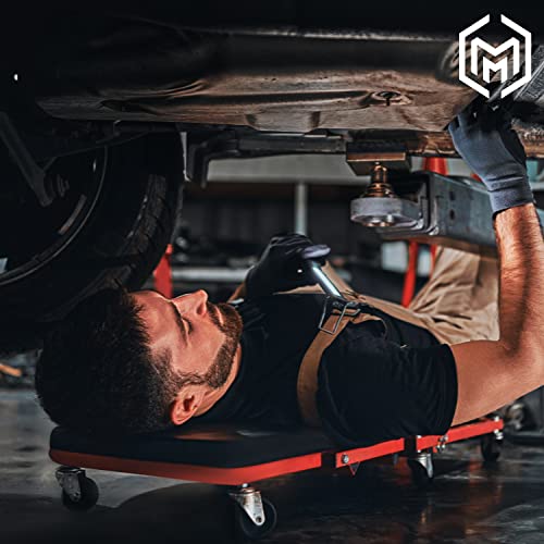 M-Auto A03-CP-003-36-RD-BK Foldable Z Creeper 2-In-1 Rolling Folding Car Creeper & Seat thumb #1