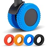 BCAVME 2025 Upgraded 8 Pcs Luggage Wheel Covers, Silicone Protective Covers for 2-2.4" Suitcases Spinner Wheel, Wear-Resistant, Anti-Noise, Thickened Protector, Travel Accessories (Blue)