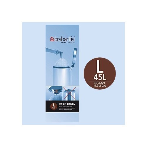 Brabantia 12 Rolls of 10 Type L 45 Litre Bin Liners (120 bags in total) by Brabantia