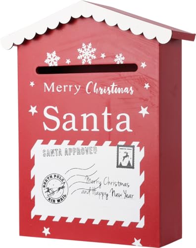 itsisa Briefkasten Weihnachtsmann Santa Merry Christmas H:30 cm, rot...