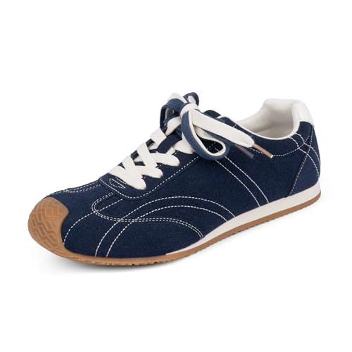 QIY Sneakers for Women Casual Lightweight Tennis Shoes Comfortable Lace up Women' Wide Toe Fashion Sneakers