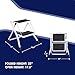 Delxo Portable Collapsible Lightweight Alloy Steel 2 Step Mini Stool Stepladder with Anti Slip Carry Hand Grip and Wide Pedal for Indoor Use, White