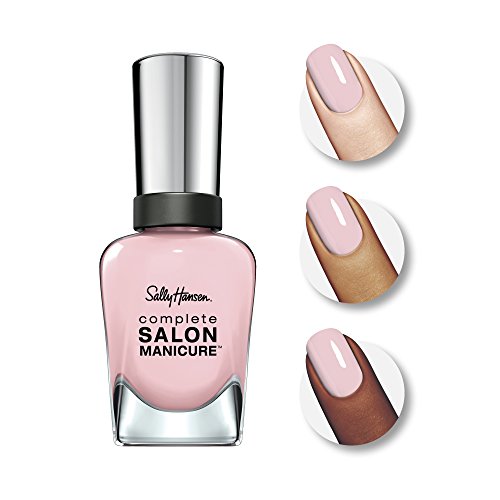 Sally Hansen Kompletny salon manicure lakier do paznokci, Blush Against The World - edycja limitowana z kompleksem keratynowym i błyszczącym, kolor 182, różowy, 1 opakowanie (1 x 14,7 ml)