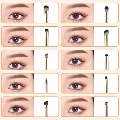 iCovalescent 10 Stück Pinselset Makeup, Professionelles Make up Pinsel set, Puder Foundation Lidschatten Concealer Eyeshadow Schmink Pinsel Mit Schminktasche