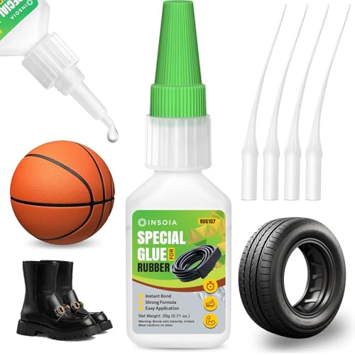 Super Rubber Glue, 20g Heavy Duty Rubber Adhesive for RC Tires, Shoe Soles, Belts, Hoses, Car Seals,...