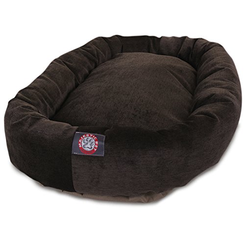 Image of Majestic Pet Villa 40 Inch Shredded Memory Foam Dog Bed for Large Sized Dog 40x29x9 Inch-Orthopedic Pet Bed with Removable Washable Cover-Washable Large Puppy Mat with Head Support-Storm