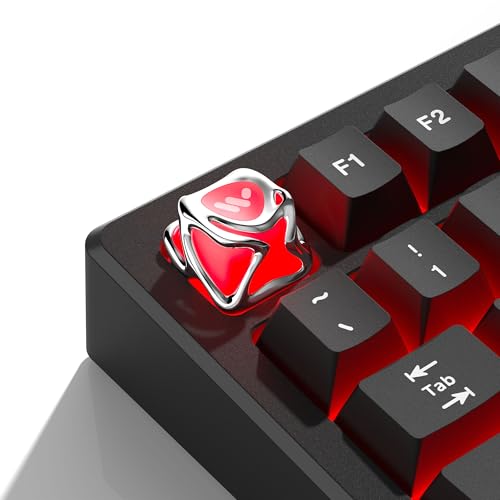 Rainy75 1U Translucent Metal Liquid Keycaps for Mechanical...