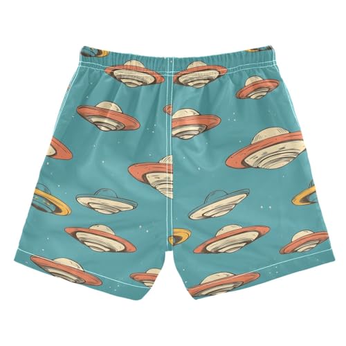 Boys Swim Trunks Aliens Spacecrafts Beach Board Shorts Quick Dry Swimsuit Toddler Kid Teen2