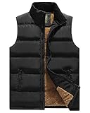 Picture of Vcansion Men’s Outdoor Casual Classic Quilted Padded Vest Heavy Weight Puffer Vest Black US M/Asian 3XL