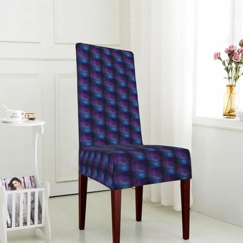 Housse de chaise de salle à manger extensible galaxie univers - 5