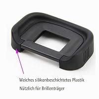 ULBTER 80D Augenmuschel Okular Sucher EB für Canon EOS 90D/80D/70D/60D/50D/40D/20D/5D Mark II/5D Mark I/6D Mark II/6D Mark I Kamera Ersetzt EB Okular, Okularmuschel & Blitzschuhabdeckung-(2+2 Stück) – Ansicht 3