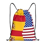 Grande capacité : le sac à cordon imprimé drapeau espagnol américain peut être utilisé pour stocker des articles légers tels que des vêtements, des chaussures, des chapeaux, des ballons de football, des livres, des collations, etc. Que vous alliez à la salle de sport, à la plage ou à une fête, ces sacs avec cordon de serrage s'adaptent à toutes les occasions.