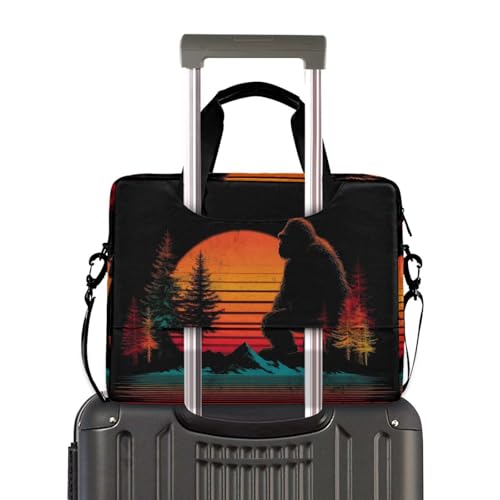 Bolso Maletín para Laptop Estampado Sunset Gorilla Multibolsillos miniatura 4