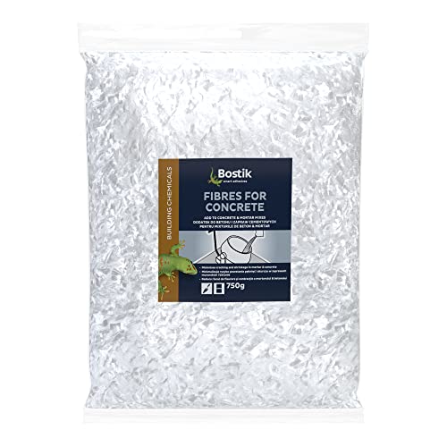 Bostik Fibres for Concrete 750g - Reduce Cracking - Crazing and Shrinkage in Non-Structural Concrete and Mortar