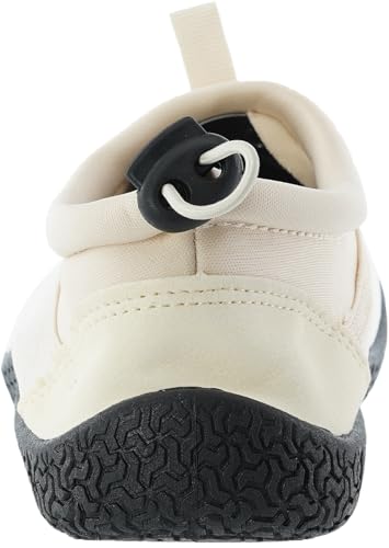 Image of WHITIN Women's Multi-Purpose Water & Land Shoes Beige M10 /W12 | Lightweight & Packable, Slip-On Design for Easy On /Off, Drawstring Design Keeps Sand & Pebbles Out, Quick-Drying