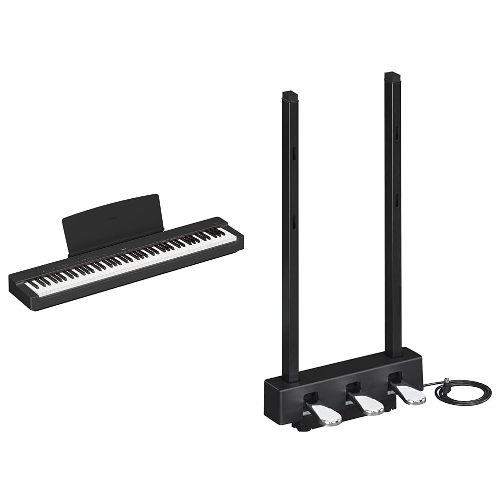Yamaha P-225 Digital Piano & LP-1B Pedaleinheit, schwarz – Transportable Pedale für das Yamaha P-125 & das P-121 Digital Piano – 1 x 3 Pedale