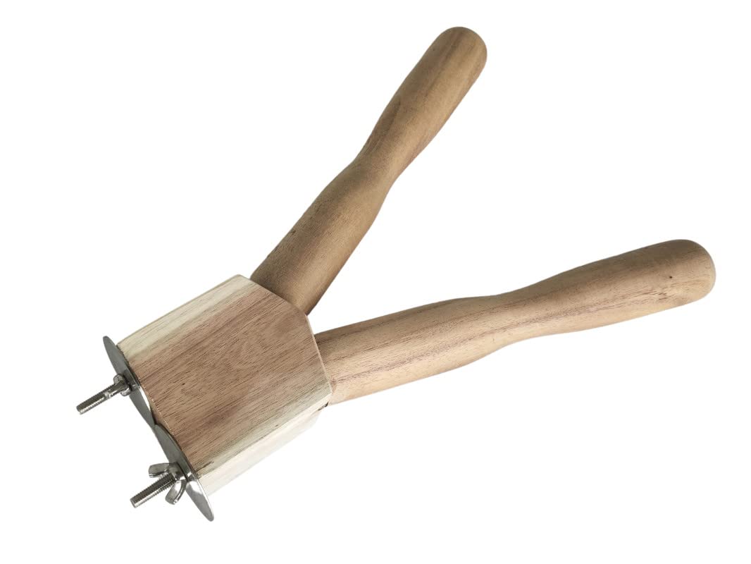 KSK 12" Parrot Cage Perch, Wooden Platform for Birds and Natural Hardwood Branches for Conures,Cockatiels, Parakeets, African Grey,Cockatoos, macawParrot Cages Accessories.