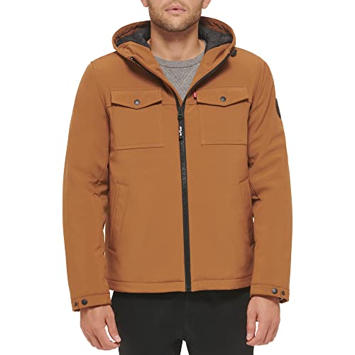 Image of Levi's Men's Soft Shell Two Pocket Hooded Trucker Jacket
