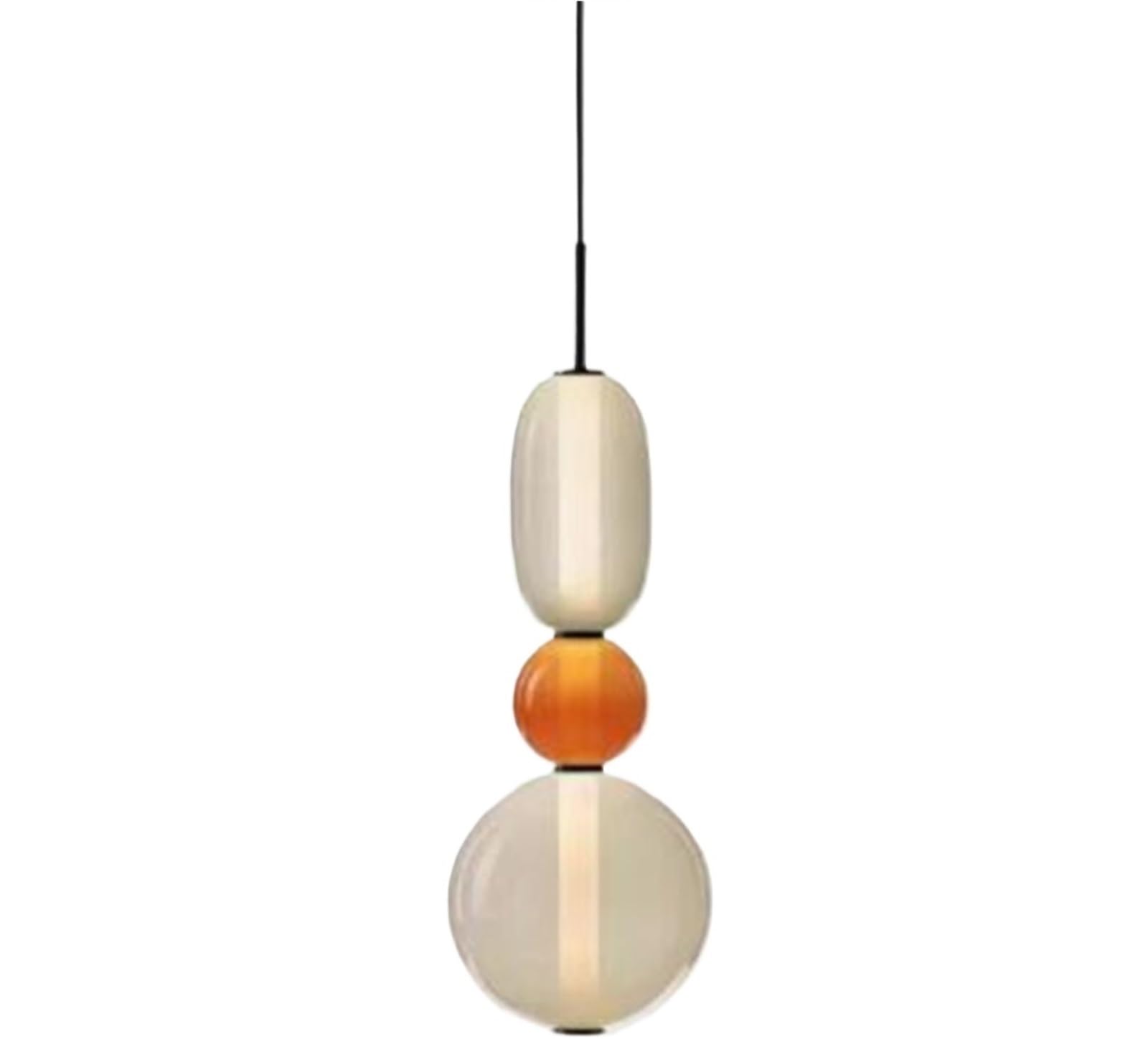 LYMSXAZOU Modern LED Chandelier Light Fixture Colorful Hanging Ceiling Lamp DIY Design for Cafe Restaurant Kitchen & Dining Room Stylish Illumination