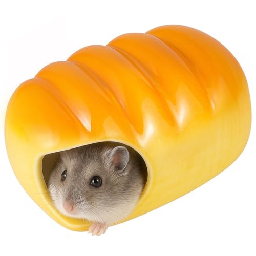 moin moin ゴールデン ハムスター キンクマ 鳥 インコ リス ペット 小動物 ハウス ベッド 家 小屋 寝床 隠れ家 おうち クッション セラミック 陶器 パン バターロール リアル 美味しそう ひんやり 夏 暑さ 対策 涼しい 冷却 涼感 イエ