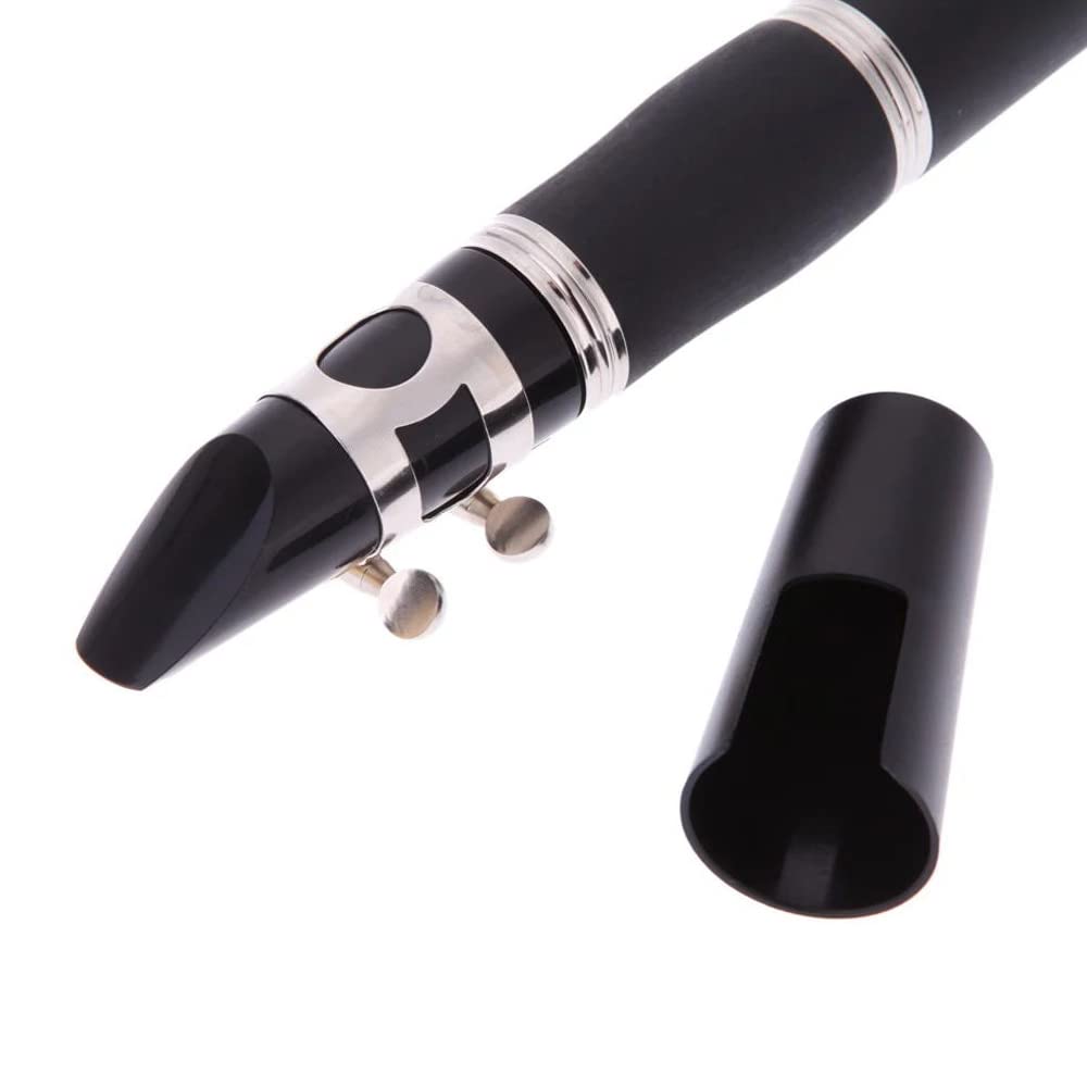 Clarinete Baquelita 17 Teclas B Plano Soprano Chapado Exquisito Paño de Limpieza 10 Cañas Instrumentos de Viento Madera Conciertos