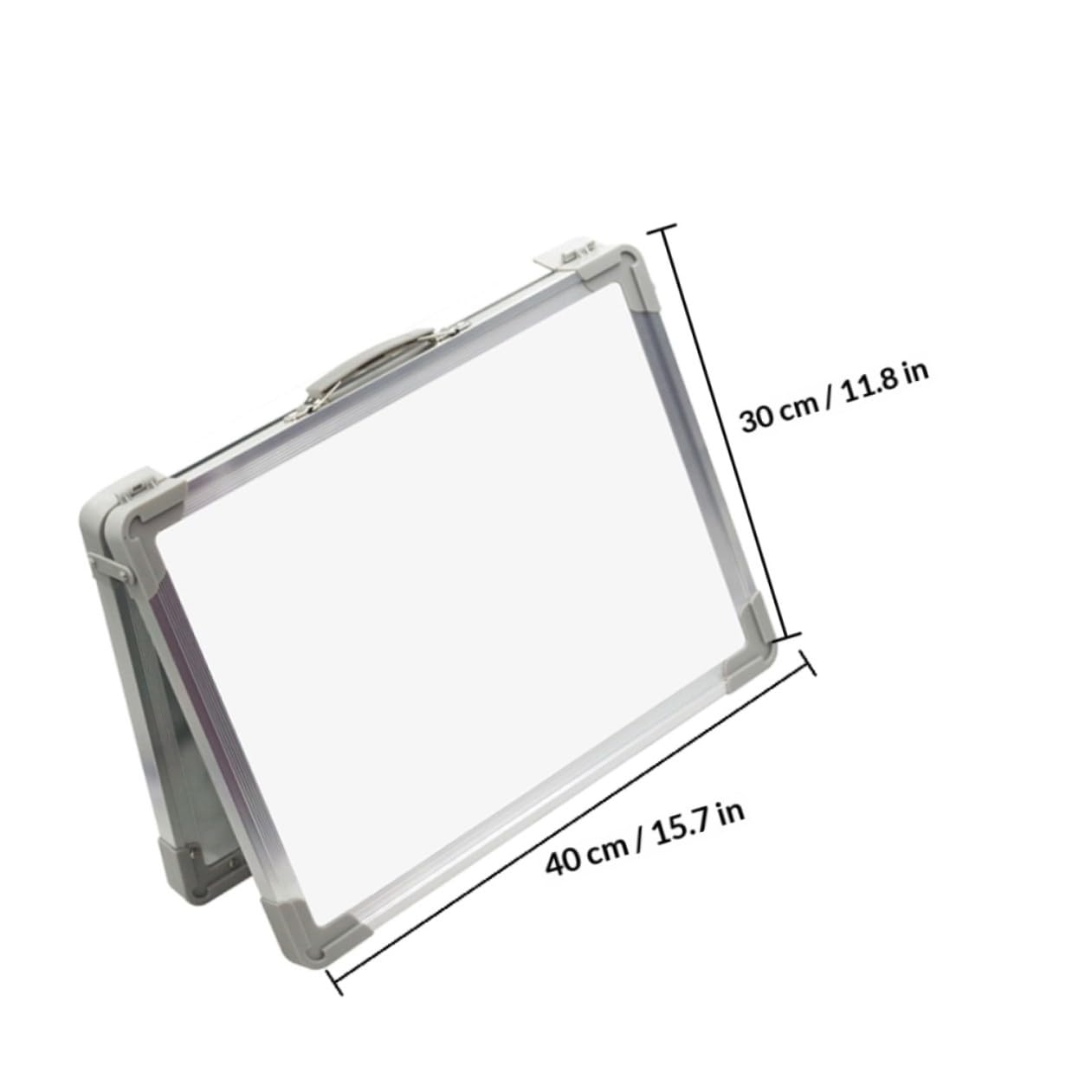 Lavagna Bianca Magnetica Doppia Faccia Mini da Tavolo | Pieghevole, Lega di Alluminio e Abs, Superficie Liscia a Scrittura, Scuola e Ufficio
