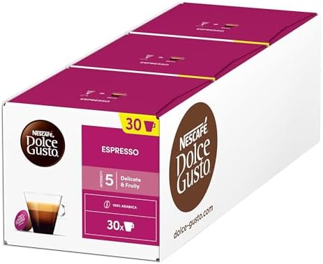 NESCAFÉ DOLCE GUSTO Espresso Kaffeekapseln 3er Vorratspack (3 x 30 Kapseln), Dark Roast