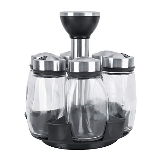 Frascos para temperos Frascos para temperos Recipiente girat¨®rio para temperos dom¨¦sticos com pimenta sal Suporte para temperos Armazenamento de temperos, Frascos de especiarias frascos de especi