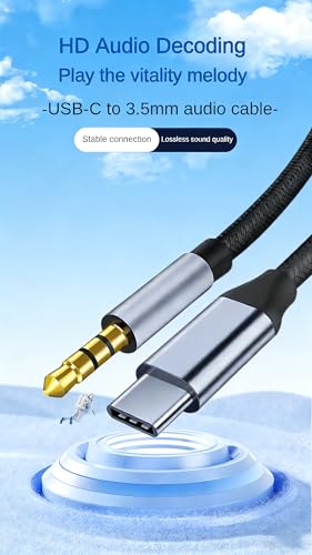 Cable de audio USB C a 3.5 mm para iPhone 15 16 17 Pro Max y auriculares 5