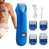 Herren-Körperrasierer, elektrischer Rasierer mit Digitalanzeige, Herren-Haarrasierer, für Intimbälle, Rücken, Achselhöhle, Brust, Arm, Bein