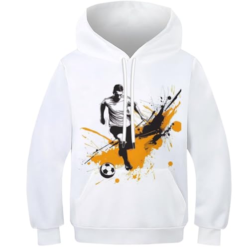 Sweat-shirt à capuche football 3D idée cadeau d'anniversaire enfant