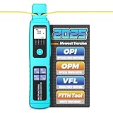 Fiber Optic Identifier with Power Meter & Red Light Source - Online Testing Without Interruption for Data Center & Network Contractors, Microbending Non-Destructive Detection for SM/MM Fibers (Blue)