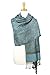PASKMLNA Paisley Jacquard Pashmina Shawl Wrap Scarf Stole (018-70 Olive light blue)