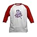 CafePress Betty Boop Tattoo Hottie Kids Baseball T Shirt Kids Cotton Baseball Jersey, 3/4 Raglan Sleeve Shirt Red/White