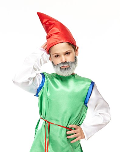 Mustaches Self Adhesive Short Boxed Fake Beard For Kids, Novelty, Small False Facial Hair, Costume Accessory For Children, Gray And White Color #TOP4